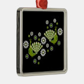 Fazanten Peacock Art Metalen Ornament (Rechts)