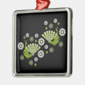 Fazanten Peacock Art Metalen Ornament (Links)