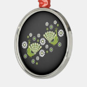 Fazanten Peacock Art Metalen Ornament (Links)