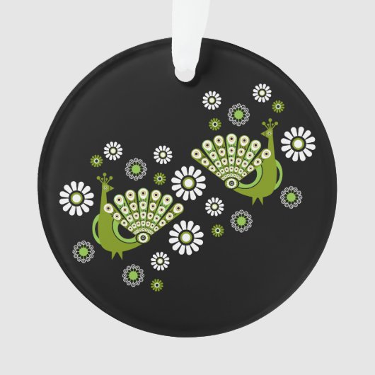 Fazanten Peacock Art Ornament (voorkant)