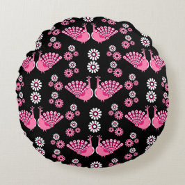 Fazanten Peacock Art Rond Kussen