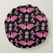 Fazanten Peacock Art Rond Kussen (Achterkant)