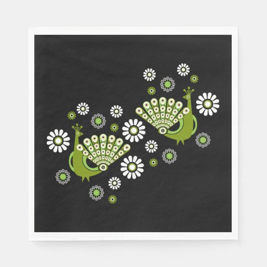 Fazanten Peacock Art Servet (Voorkant)