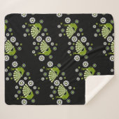 Fazanten Peacock Art Sherpa Deken (Voorkant (horizontaal))