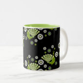 Fazanten Peacock Art Tweekleurige Koffiemok (Voorkant rechts)