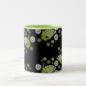 Fazanten Peacock Art Tweekleurige Koffiemok (Center)