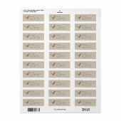 Fazanten retouradreslabels etiket (Full Sheet)