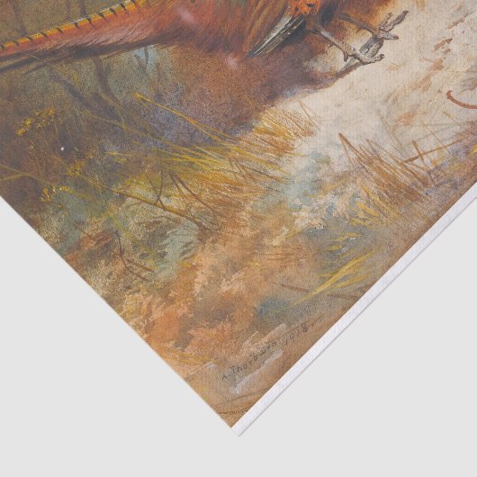 Fazanten van Archibald Thorburn Tissuepapier (Detail)
