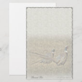 Fazantenpaar op maat gemaakte briefpapier (Voorkant / Achterkant)