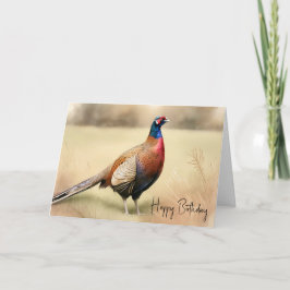 Fazantenportret voor verjaardag kaart