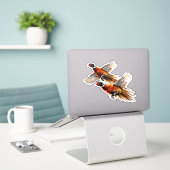 Fazantenseizoen Sticker (Laptop op bureau)