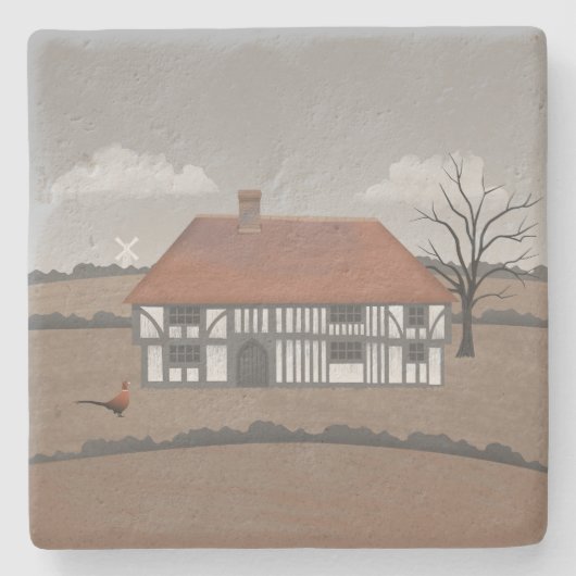 Fazanterij Hoeve Stenen Onderzetter (Voorkant)