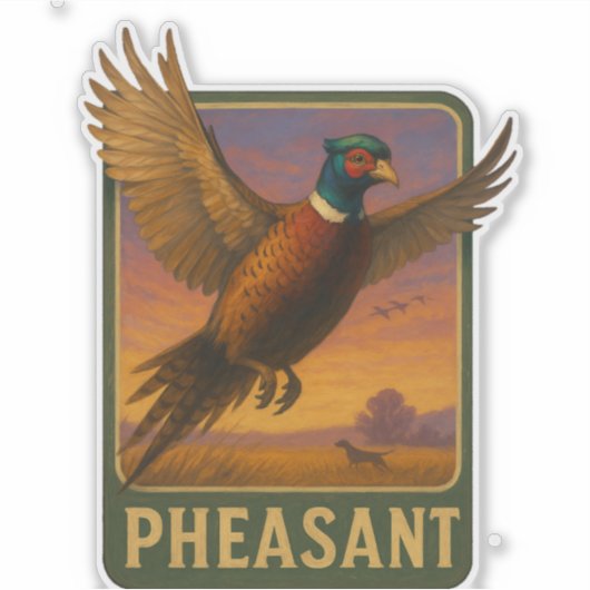 Fazantsticker Sticker (Voorkant)