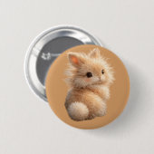 Fazige konijn ronde button 5,7 cm (Voorkant /achterkant)