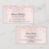 FB Insta Social Lash Roos Gold Drivers Roze Visitekaartje (Voorkant / Achterkant)