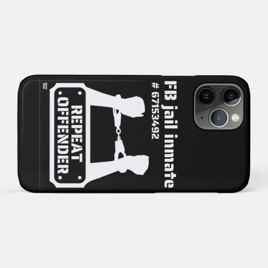 "FB JAIL INMATE" grappige gevangenneming Case-Mate iPhone Case (Achterkant (horizontaal))
