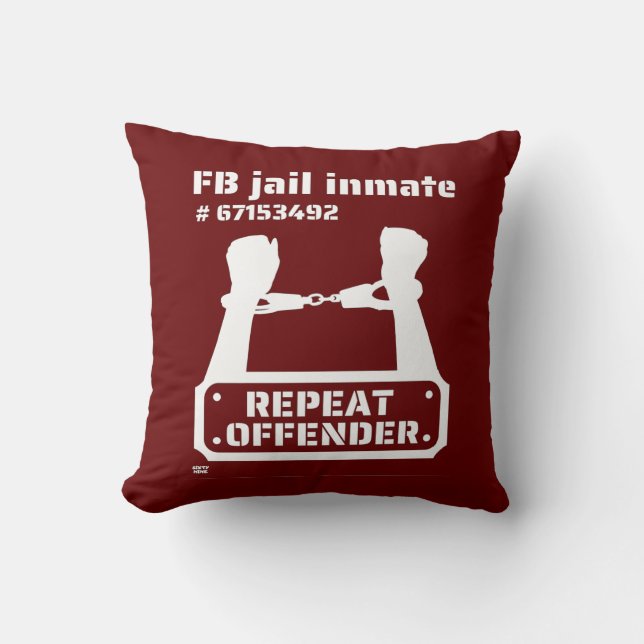 "FB JAIL INMATE" grappige gevangenneming Kussen (Voorkant)