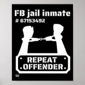 "FB JAIL INMATE" grappige gevangenneming Poster (Voorkant)