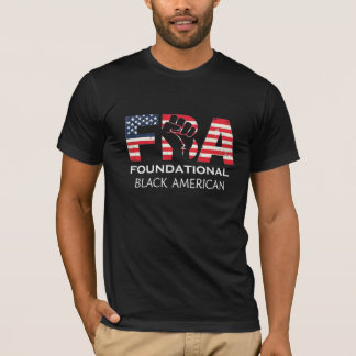 FBA Fundamentele Zwarte Amerikaan met Opgeheven Vu T-shirt