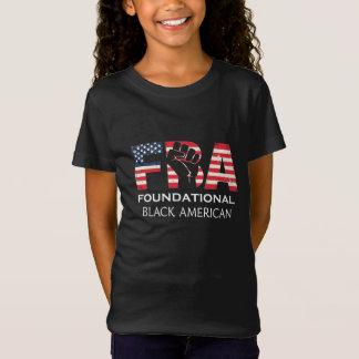 FBA Fundamentele Zwarte Amerikaan met Opgeheven Vu T-shirt