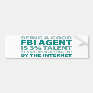 FBI Agent 3% Talent Bumpersticker