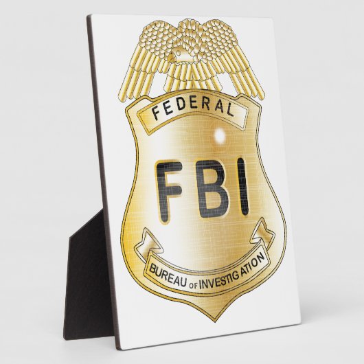 FBI Badge Fotoplaat (Zijkant)