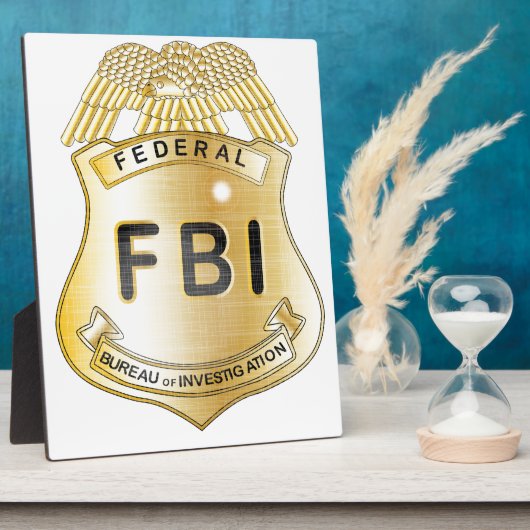 FBI Badge Fotoplaat (Zijkant)