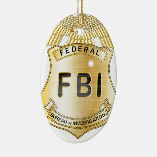 FBI Badge Keramisch Ornament (Rechts)