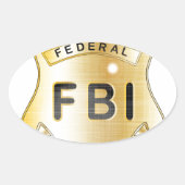 FBI Badge Ovale Sticker (Voorkant)