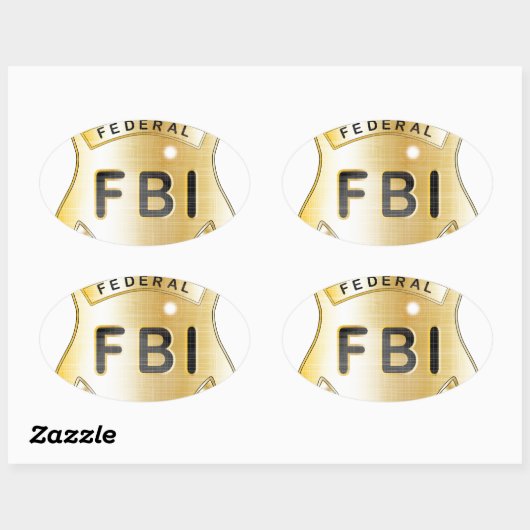FBI Badge Ovale Sticker (Vel)
