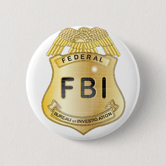 FBI Badge Ronde Button 5,7 Cm (Voorkant)