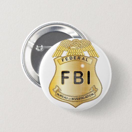 FBI Badge Ronde Button 5,7 Cm (Voorkant /achterkant)