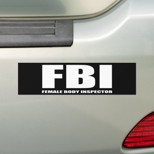 FBI BUMPERSTICKER (Op auto)