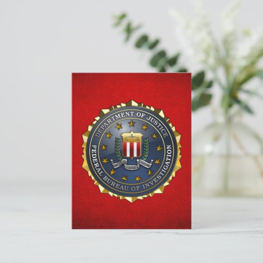 FBI Emblem Briefkaart (Staand voorkant)