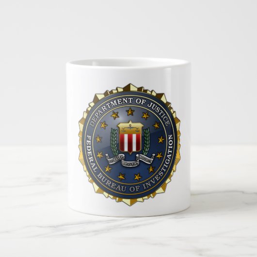 FBI Emblem Grote Koffiekop (Voorkant)