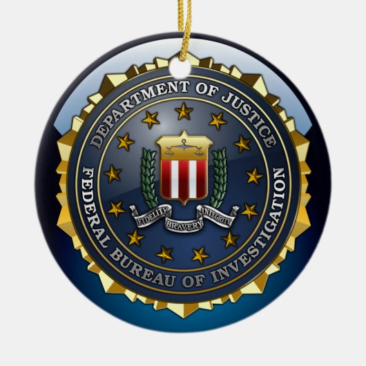 FBI Emblem Keramisch Ornament (Voorkant)