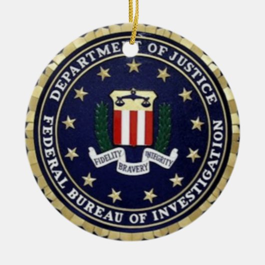 FBI Emblem Keramisch Ornament (Voorkant)