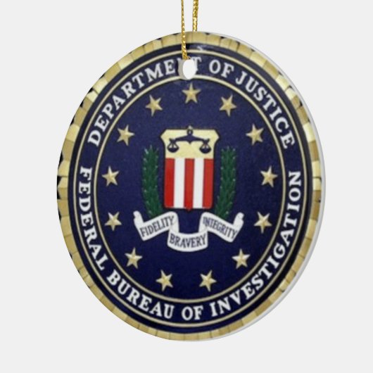FBI Emblem Keramisch Ornament (Links)