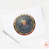 FBI Emblem Ronde Sticker (Envelop)