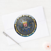 FBI Emblem Ronde Sticker (Envelop)