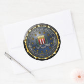 FBI Emblem Ronde Sticker (Envelop)
