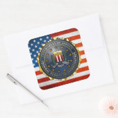 FBI Emblem Vierkante Sticker (Envelop)