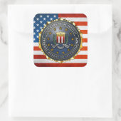 FBI Emblem Vierkante Sticker (Tas)