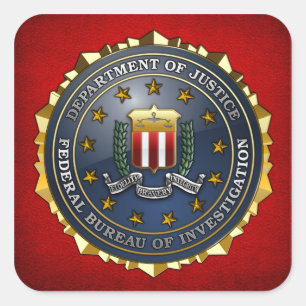 FBI Emblem Vierkante Sticker