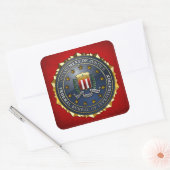 FBI Emblem Vierkante Sticker (Envelop)