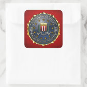 FBI Emblem Vierkante Sticker (Tas)