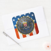 FBI Emblem Vierkante Sticker (Envelop)