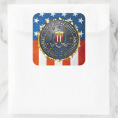 FBI Emblem Vierkante Sticker (Tas)