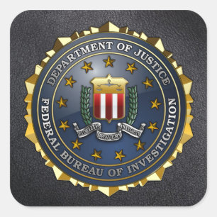 FBI Emblem Vierkante Sticker