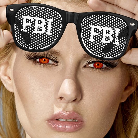 FBI FBI retro Shades / Fun Party Sunbril Retro Zonnebril